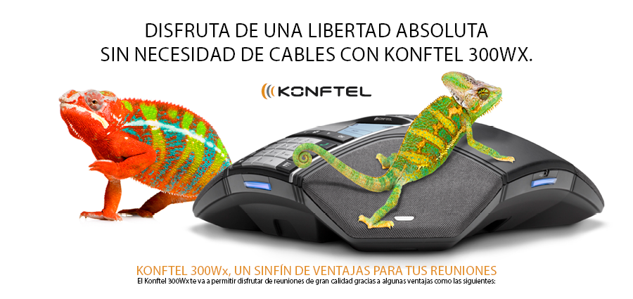 Disfruta de una libertad absoluta sin necesidad de cables con Konftel 300Wx.